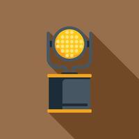 Powerful led spotlight illuminating event with bright light vector