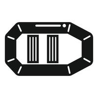 Inflatable rubber boat with two seats top view icon vector