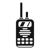 Black walkie talkie icon showing communication technology vector