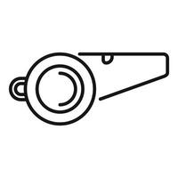 Black outline whistle icon for sporting events vector