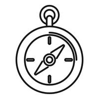Magnetic compass showing direction while pointing north vector