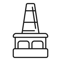 Offshore gas platform extracting natural resources icon vector