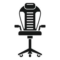 Modern gaming chair with adjustable backrest icon vector