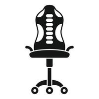 Modern ergonomic office chair with adjustable back support icon vector