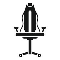 Modern gaming chair with adjustable backrest and armrests icon vector