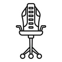 Modern gaming chair with comfortable backrest for streamers vector