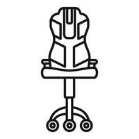 Modern gaming chair with comfortable backrest and adjustable height for streamers and gamers vector
