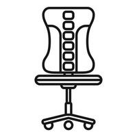 Ergonomic office chair with adjustable back support for comfortable working vector