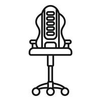 Modern gaming chair with comfortable backrest for playing video games vector