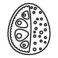 Avocado seed showing three stages of growth inside fruit cross section line art drawing vector