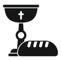 Simple icon representing the christian ritual of communion vector