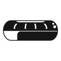 Monorail train moving on railway icon, simple style vector