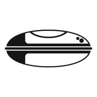 Spaceship flying through the galaxy icon simple style vector