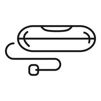 Wireless earbuds charging case with open lid line icon vector