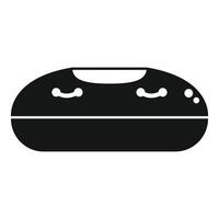 Modern wireless speaker playing music icon simple style vector
