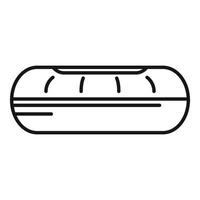 Inflatable rafting boat floating on water surface icon vector