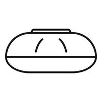 Line icon style illustration of a hovercraft moving on a cushion of air vector