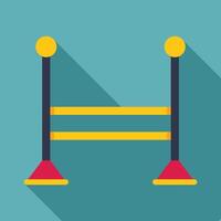 Flat design icon of an obstacle used in show jumping competitions vector