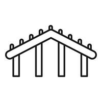 Climbing frame structure on playground for children vector