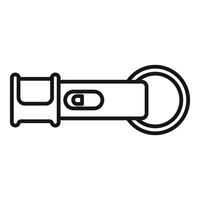 Handheld metal detector showing power button icon vector