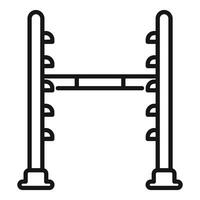 Adjustable pull up bar with multiple grip positions for fitness training vector