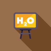 Chemistry blackboard displaying h2o formula for water molecule vector