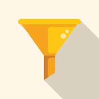Yellow funnel filtering with long shadow vector