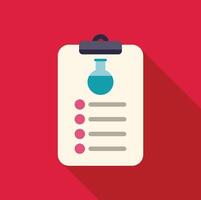 Clipboard showing science experiment checklist for research project vector