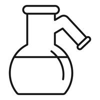 Laboratory glassware containing liquid with output spout vector
