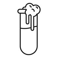 Chemical reaction overflowing from test tube in lab experiment vector