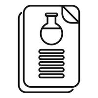 Chemistry book cover featuring erlenmeyer flask and text lines vector