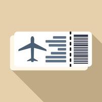 Airline boarding pass ticket allowing entry to flight with barcode vector