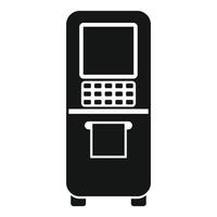 Atm terminal displaying payment screen for making money transaction vector