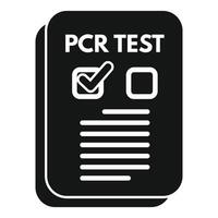 Pcr test form showing positive result icon vector