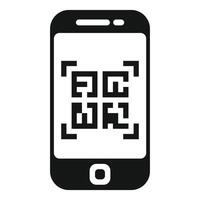 Smartphone scanning qr code for mobile payment vector