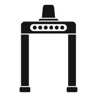 Security metal detector gate using for scanning people passing through control vector