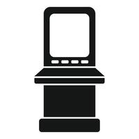 Black and white icon of a gaming machine with buttons vector