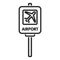Airport sign with airplane showing the way to the terminal vector