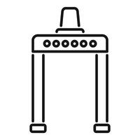 Security gate scanner detecting metal objects icon vector