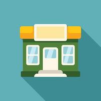 Small business storefront building with sign representing local shop vector