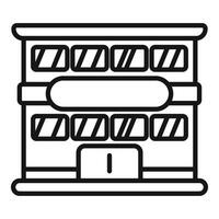Modern office building facade showing modern architecture vector