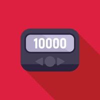 Electronic counter showing 10000 reaching goal target objective vector