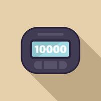 Electronic queue management system showing number 10000 on display vector