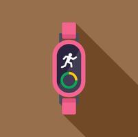 Smart watch showing running man and progress bar icon vector