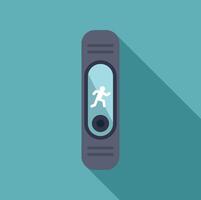 Illustration of a fitness tracker displaying a running man icon vector
