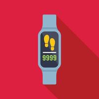 Smartwatch counting steps with fitness app displaying daily goal vector