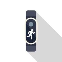 Fitness tracker icon showing running man displaying steps vector