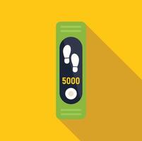 Fitness tracker showing steps walking distance app icon vector
