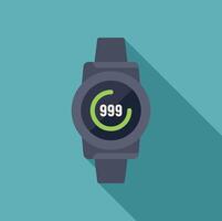 Smart watch showing almost full battery icon vector