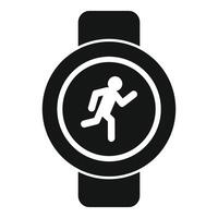 Smart watch displaying running man icon vector